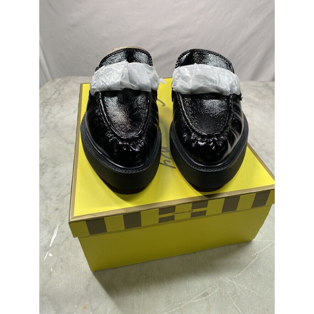 Circus NY Sam Edelman Women’s 8 Nancy Black Glossy Patent Platform Mules